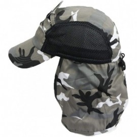 Sun Hats Baseball Cap Ear Flap Pocket Sun Neck Cover Bonnie Visor Camo Hiking Fishing - City Camo - C618U4IIRE2 $11.61