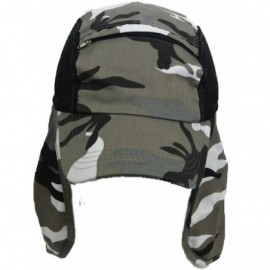 Sun Hats Baseball Cap Ear Flap Pocket Sun Neck Cover Bonnie Visor Camo Hiking Fishing - City Camo - C618U4IIRE2 $11.61