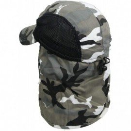 Sun Hats Baseball Cap Ear Flap Pocket Sun Neck Cover Bonnie Visor Camo Hiking Fishing - City Camo - C618U4IIRE2 $11.61