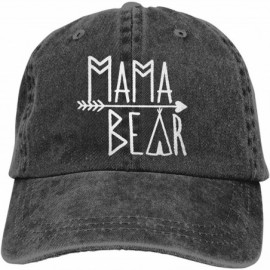 Baseball Caps Mama Bear Denim Hat Adjustable Female Stretch Baseball Hats - Black - CX18CD0EYEG $12.87