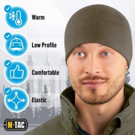 Skullies & Beanies Watch Cap Fleece 260 Mens Winter Hat Military Tactical Skull Cap Beanie - Dark Olive - CR187Q3IZE9 $8.95