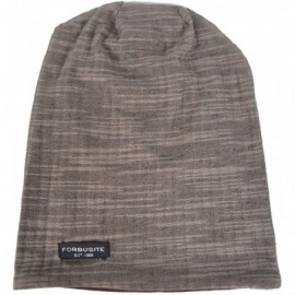 Skullies & Beanies Men Slouch Hollow Beanie Thin Summer Cap Skullcap - Stripe Brown - CH18346I59S $11.47