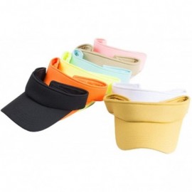 Visors Sports Sun Visor Hats Twill Cotton Ball Caps for Men Women Adults Kids - 4 Pink - CQ197RLR2ZA $12.51