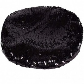 Skullies & Beanies Womens Sequin Beret Cap Shining Beanie Fashion Retro Casual Hat - Black - CN18KD0TIA9 $11.76