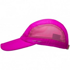 Sun Hats UPF50+ Protect Sun Hat Unisex Outdoor Quick Dry Collapsible Portable Cap - B-rose Red - C0182MS6YMM $11.75