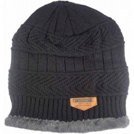 Bucket Hats Womens Slouchy Beanie Winter Hat Knit Warm Snow Ski Skull Outdoor Cap - Beanie (Black) - C212NRYKTW7 $8.27