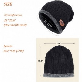 Bucket Hats Womens Slouchy Beanie Winter Hat Knit Warm Snow Ski Skull Outdoor Cap - Beanie (Black) - C212NRYKTW7 $8.27