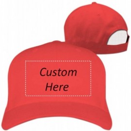 Baseball Caps Custom Hat- Customize Your Own Text Photos Logo Adjustable Back Baseball Cap for Men Women - Red - CJ18LH3Z7GU ...
