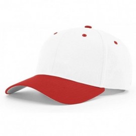 Baseball Caps 212 PRO Twill Snapback Flex Baseball HAT Blank FIT Cap - White/Red - C4186ZATOOW $7.66