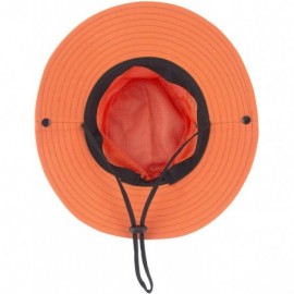 Sun Hats Women Outdoor Summer Sun Hat UV Protection Wide Brim Foldable Safari Fishing Cap - Orange - C218N7UAWYI $12.67