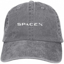 Baseball Caps SPACEX Double Buckle Adjustable Cowboy Personality Retro Cowboy Hat Gray - CP18QHHH5AO $52.12