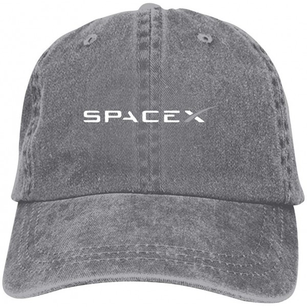 Baseball Caps SPACEX Double Buckle Adjustable Cowboy Personality Retro Cowboy Hat Gray - CP18QHHH5AO $22.58