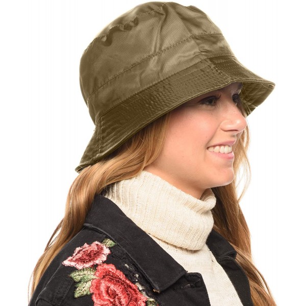 Rain Hats Adjustable Waterproof Bucket Rain Hat in Nylon- Easy to fold CL3056 - Cl3056olive - CQ18IRW452M $18.04