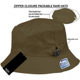 Rain Hats Adjustable Waterproof Bucket Rain Hat in Nylon- Easy to fold CL3056 - Cl3056olive - CQ18IRW452M $18.04