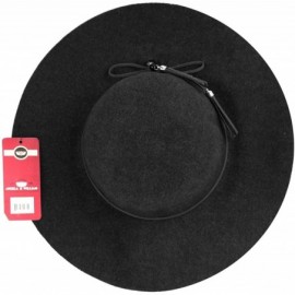 Fedoras Women's Felt Floppy Hat - Charcoal Gray - C012MYV9E9X $14.50