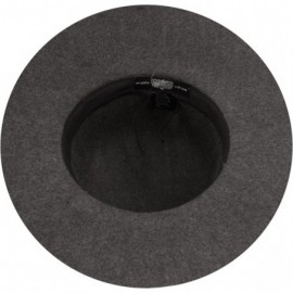 Fedoras Women's Felt Floppy Hat - Charcoal Gray - C012MYV9E9X $14.50