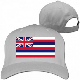 Baseball Caps Flag of Hawaii Adjustable Trucker Caps Unisex Sandwich Hats - CP18I7Z50AR $15.00