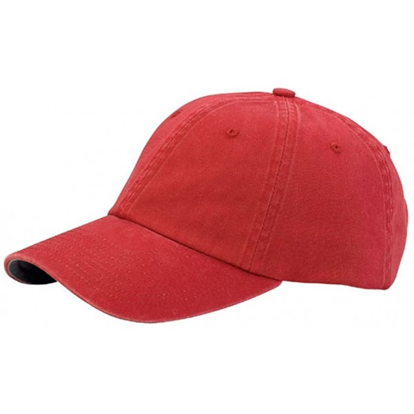 Baseball Caps 6 Panel Washed Twill Cap - Maroon - CZ110J7CLLH $11.91