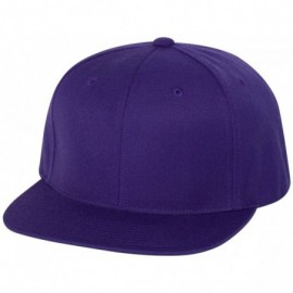 Visors 6-Panel Structured Flat Visor Classic Snapback (6089) - Purple - C412CIERHFD $7.47