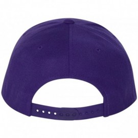 Visors 6-Panel Structured Flat Visor Classic Snapback (6089) - Purple - C412CIERHFD $7.47