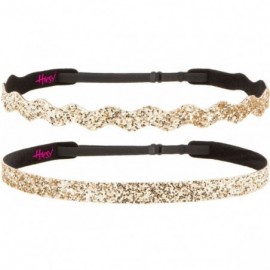 Headbands Women's Adjustable NO SLIP Bling Glitter Headband Mixed Pack (Golden Rod 2pk) - Golden Rod 2pk - C6119E7AY5R $13.07