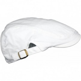 Newsboy Caps Men's Cotton Flat Cap IVY Gatsby newsboy Hunting Hat - White - CC11YLNH6VZ $12.60