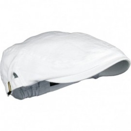 Newsboy Caps Men's Cotton Flat Cap IVY Gatsby newsboy Hunting Hat - White - CC11YLNH6VZ $12.60