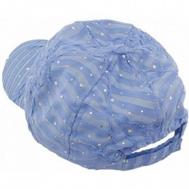 Baseball Caps Glitzy Game Sequin Trim Baseball Cap for Ladies - Pale Blue - CW183AU88LW $14.52