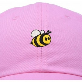 Baseball Caps Bumble Bee Baseball Cap Dad Hat Embroidered Womens Girls - Light Pink - CY18W4C6LYA $13.16