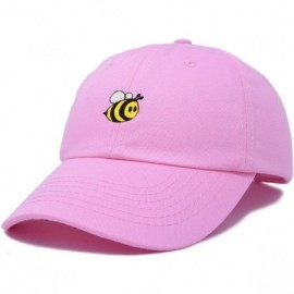 Baseball Caps Bumble Bee Baseball Cap Dad Hat Embroidered Womens Girls - Light Pink - CY18W4C6LYA $13.16