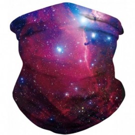 Balaclavas Cloth Bandana Face Mask for Women Men Galaxy Headband Headwear Head Wrap Scarf Neck Balaclava - Red Galaxy - CP197...