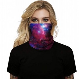 Balaclavas Cloth Bandana Face Mask for Women Men Galaxy Headband Headwear Head Wrap Scarf Neck Balaclava - Red Galaxy - CP197...