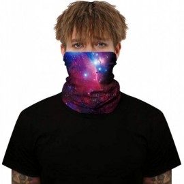 Balaclavas Cloth Bandana Face Mask for Women Men Galaxy Headband Headwear Head Wrap Scarf Neck Balaclava - Red Galaxy - CP197...