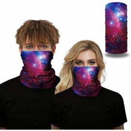 Balaclavas Cloth Bandana Face Mask for Women Men Galaxy Headband Headwear Head Wrap Scarf Neck Balaclava - Red Galaxy - CP197...