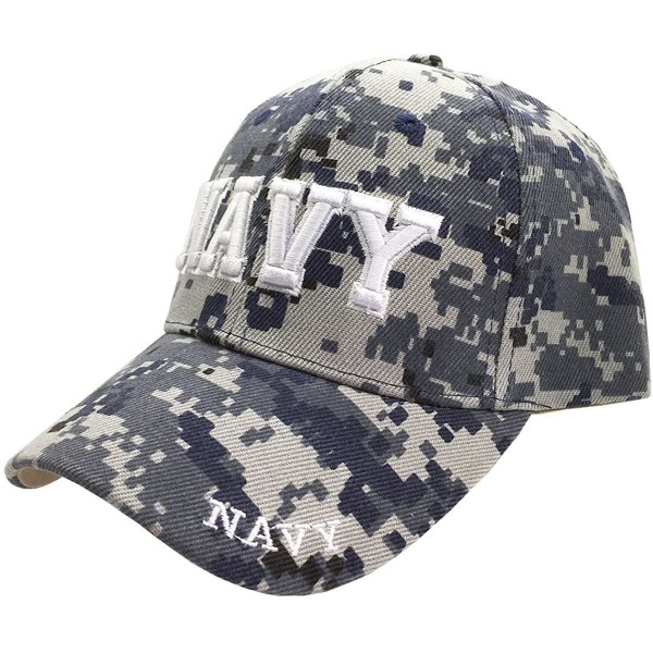 Baseball Caps U.S. Navy Veteran 3D Letters Digital Camo ACU Embroidered Cap Hat (Licensed) - CP187EKW56H $13.91
