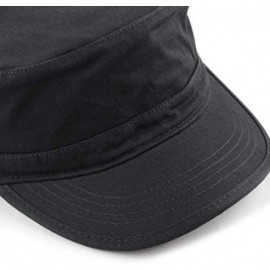 Baseball Caps Washed Cotton Basic & Distressed Cadet Cap Military Army Style Hat - 1. Basic - Black - CU189ZYZT0X $11.92