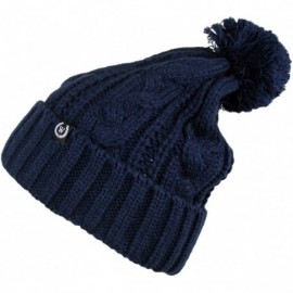 Skullies & Beanies Wonderful Fashion Trendy Winter Warm Soft Beanie Cable Knitted Hat Cap for Women - Navy - CE1256HCRM7 $9.93