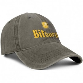 Baseball Caps Bitburger Premium Beer Logo Men's Womens Denim Baseball Hat Adjustable Snapback Beach Cap - Brown-100 - CA18WIN...