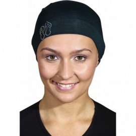 Skullies & Beanies Womens Soft Sleep Cap Comfy Cancer Hat with Studded Flip-Flops Applique - Navy - CP12O0TFO94 $13.02