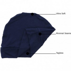 Skullies & Beanies Womens Soft Sleep Cap Comfy Cancer Hat with Studded Flip-Flops Applique - Navy - CP12O0TFO94 $13.02