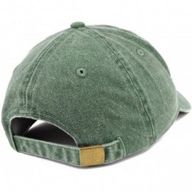 Baseball Caps I Miss Obama Embroidered Pigment Dyed Cotton Baseball Cap - Dark Green - C018CX2CGTZ $21.74