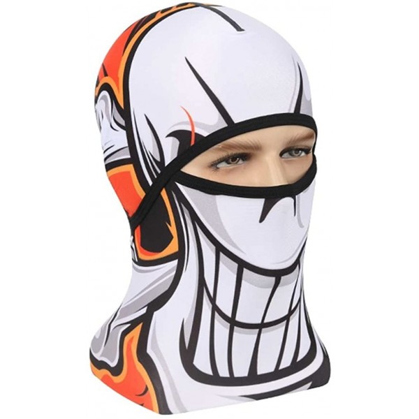 Balaclavas Unisex Windproof Balaclava Face Mask Breathable Headwear - Skull Flame - CN188AMITO7 $10.05