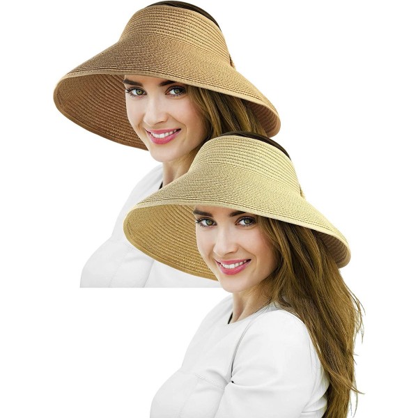 Sun Hats Womens Roll up Packable Foldable Pieces - CR18QX84KG3 $15.14
