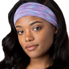 Headbands Adjustable & Stretchy Space Dye Xflex Wide Headbands for Women Girls & Teens - Space Dye Violet - CA12NT14EKJ $10.34