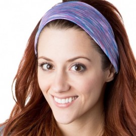 Headbands Adjustable & Stretchy Space Dye Xflex Wide Headbands for Women Girls & Teens - Space Dye Violet - CA12NT14EKJ $10.34