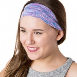 Headbands Adjustable & Stretchy Space Dye Xflex Wide Headbands for Women Girls & Teens - Space Dye Violet - CA12NT14EKJ $10.34
