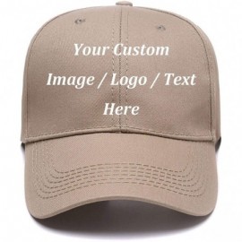 Baseball Caps Custom Baseball Hat-Snapback.Design Your Own Adjustable Metal Strap Dad Cap Visors - Khaki - C418KRKKDU6 $9.08