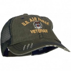 Baseball Caps US Air Force Veteran Military Embroidered Low Cotton Mesh Cap - Green - CV18L8UOYZ8 $18.99