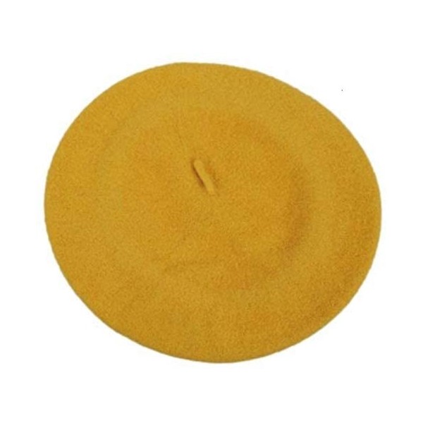 Berets Classic Wool Beret- Nevada Gold - CL11J41JMON $26.46