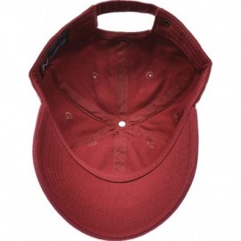 Baseball Caps Solid Cotton Cap Washed Hat Polo Camo Baseball Ball Cap [07 Dark Red](One Size) - CG1820KZ8CH $12.12